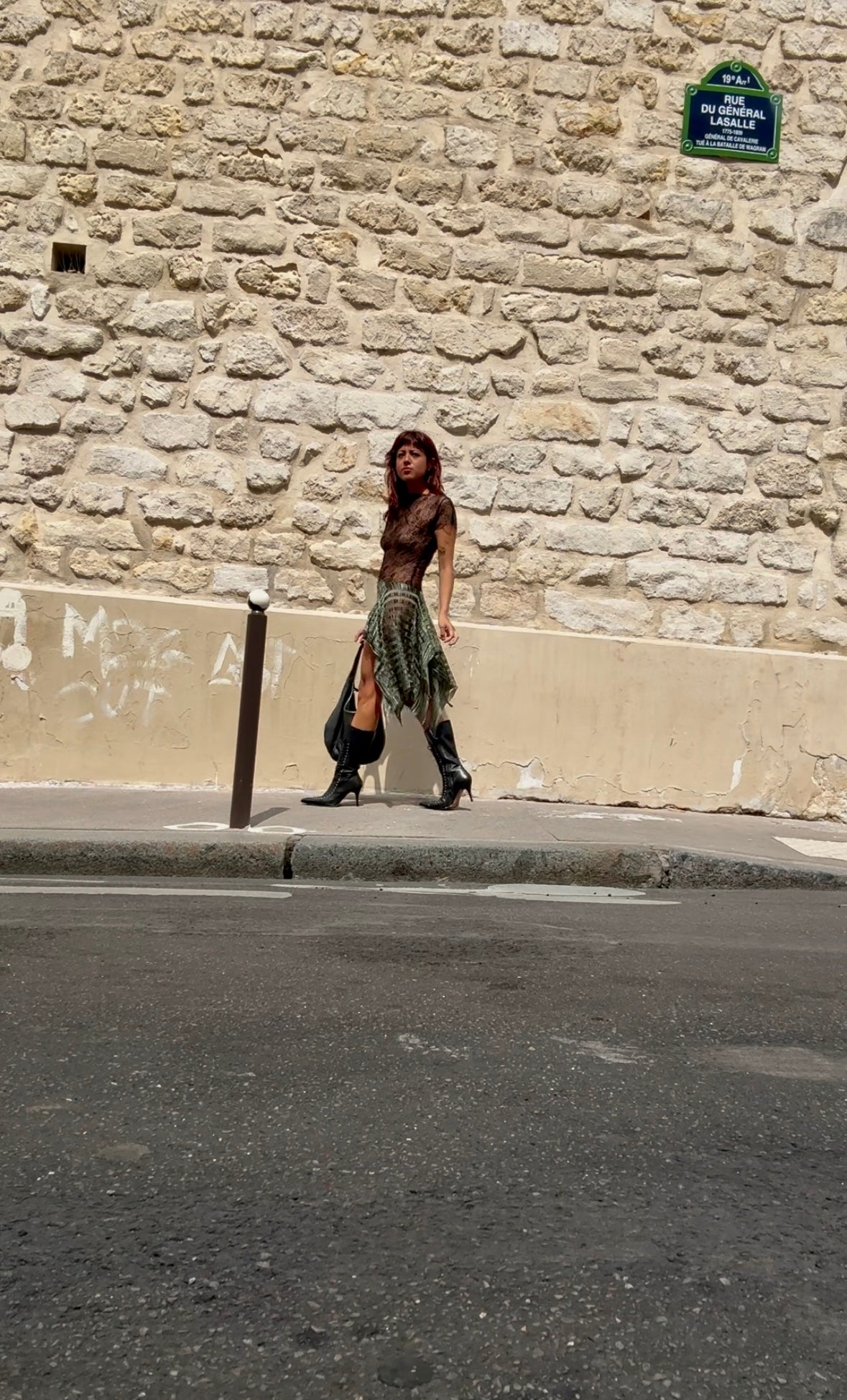 Knit and Lace AsymmetricalDress