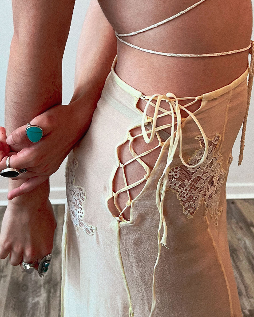 Silk and Lace Skirt