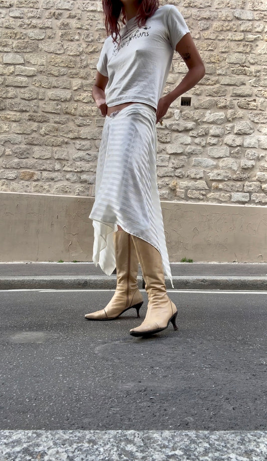 Asymmetrical Striped Skirt